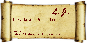 Lichtner Jusztin névjegykártya